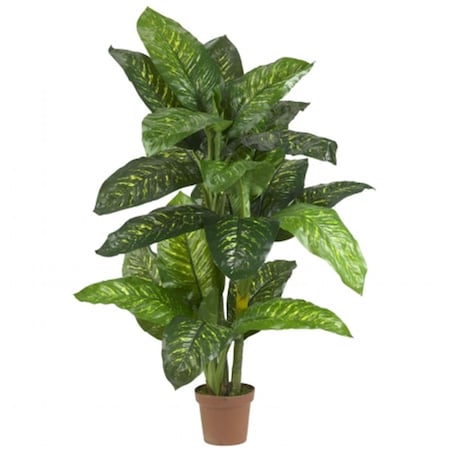 Dare2Decor 5 in. Dieffenbachia Silk Plant -Real Touch DA664712